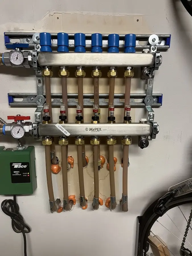 Plumber performing Leak Detection at a residential property in Hidden Meadows